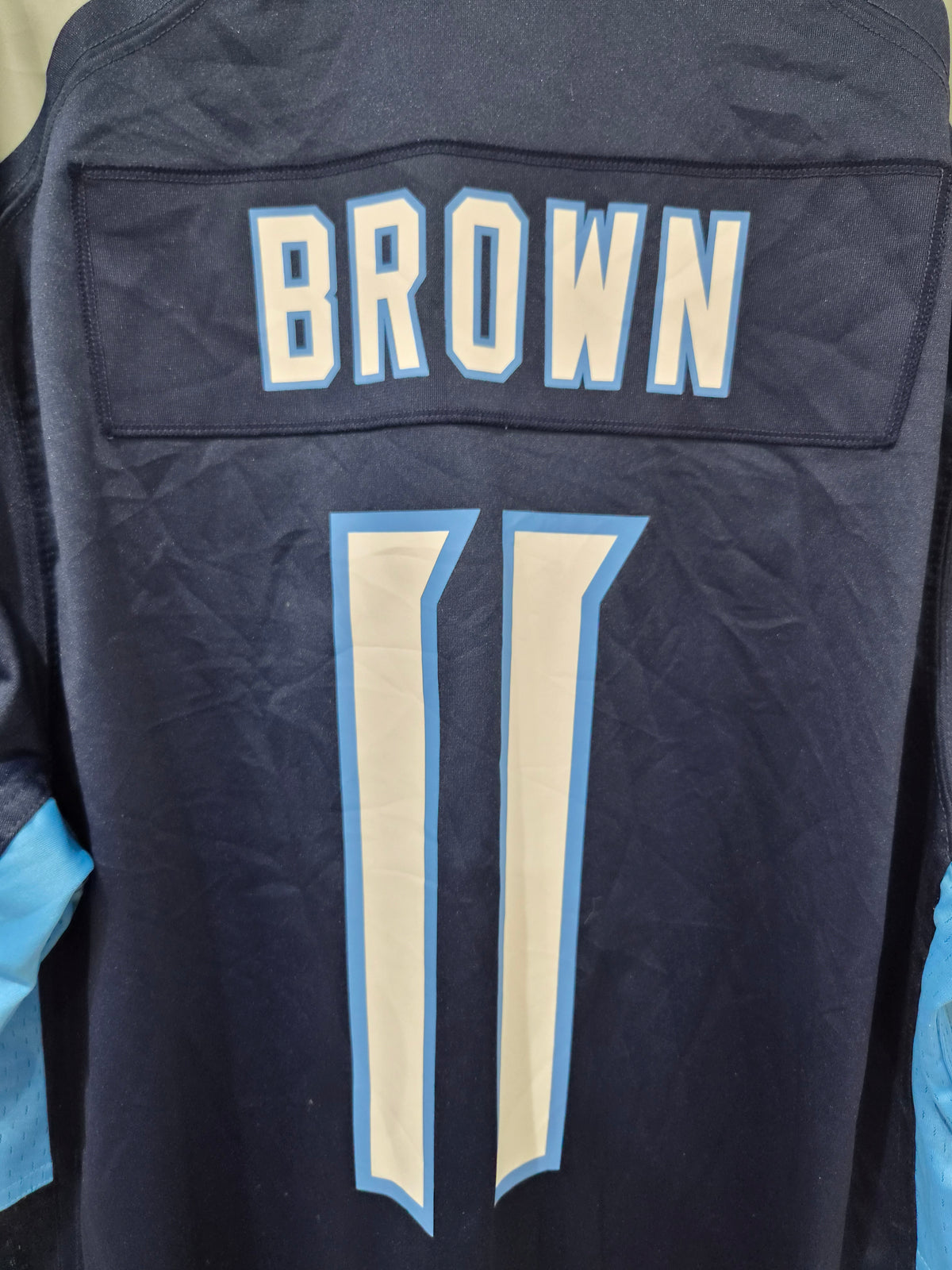 Nike Tennessee Titans NFL Jersey, #11 Brown, Navy, Size XL