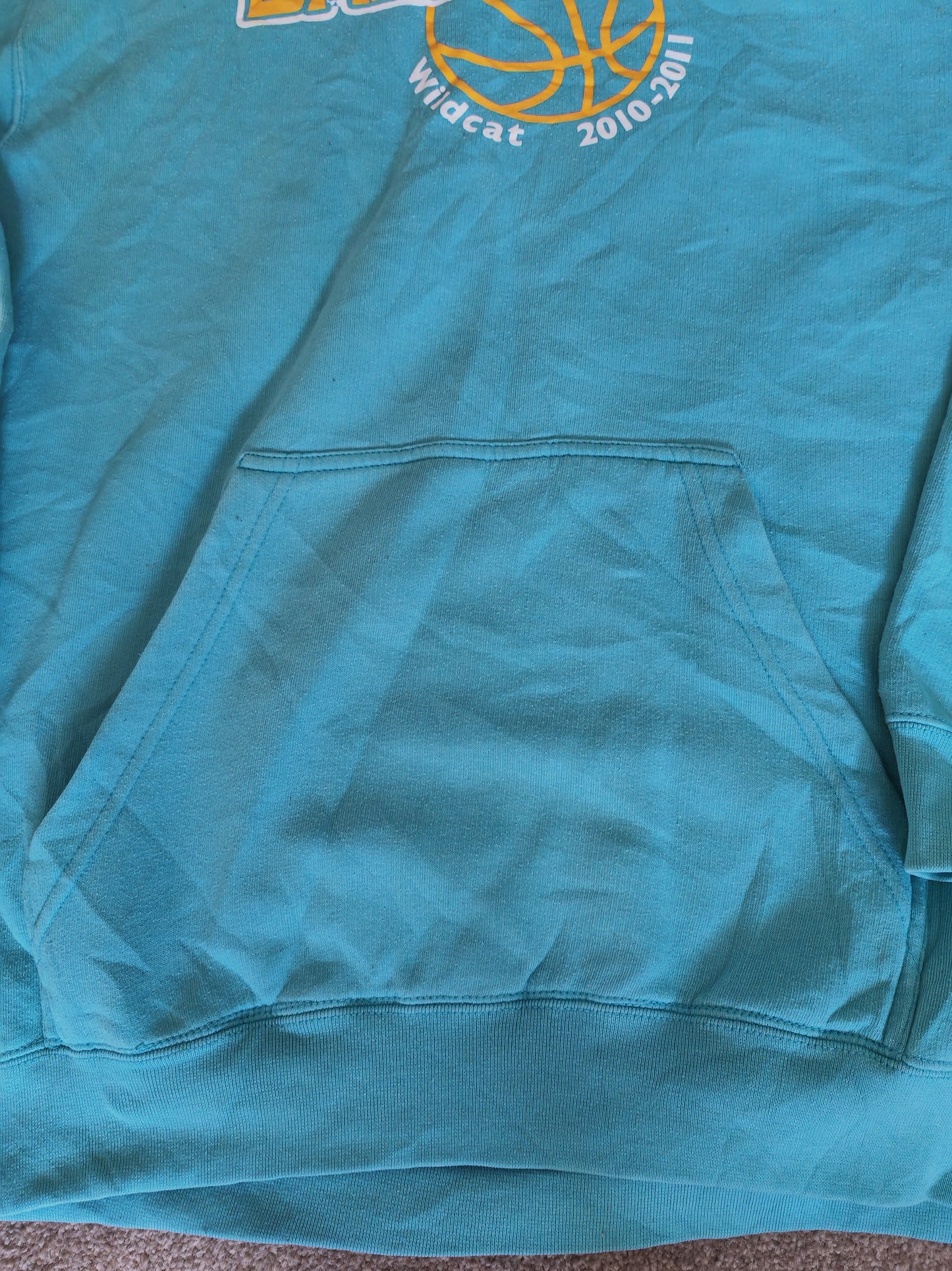 Pennant Sportswear Varsity Basketball Wildcat 2010-11 Pullover Hoodie, Blue, Medium