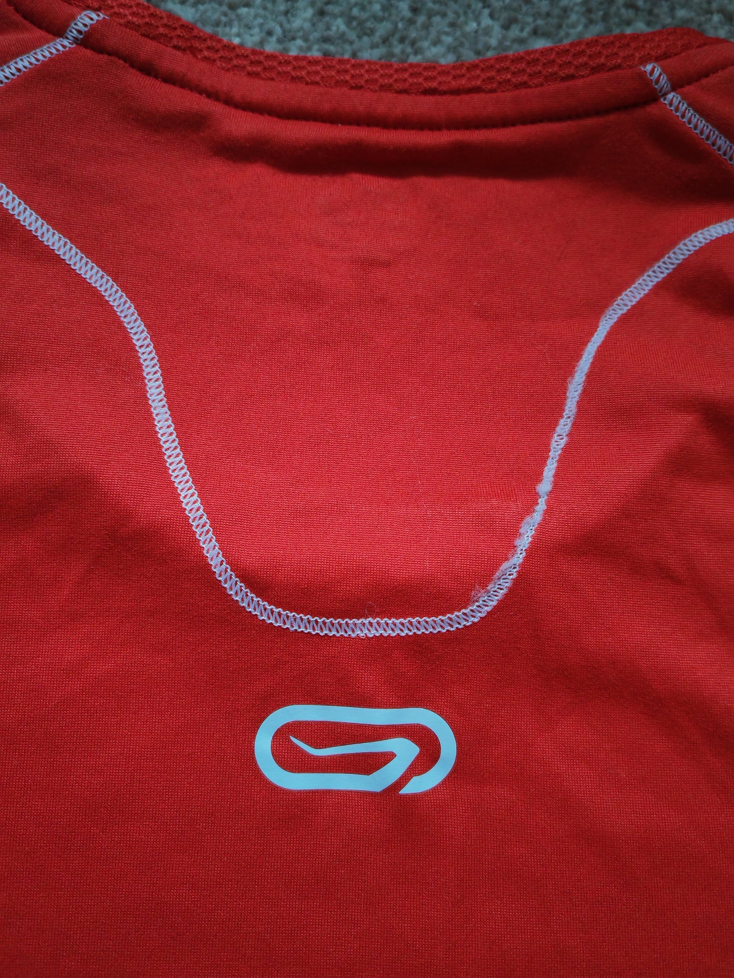 Kalenji Shirt Sleeve Running T Shirt, Red, Size Medium