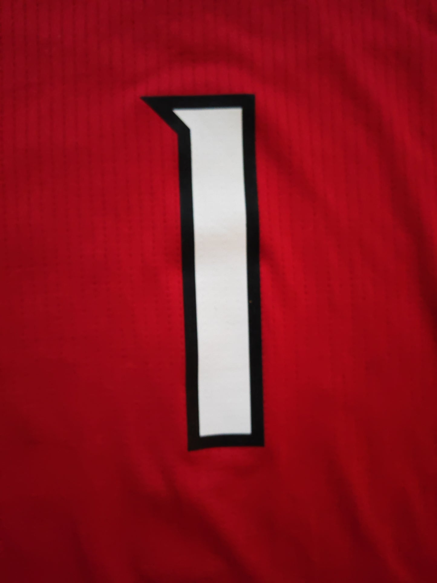 Adidas Louisville Cardinals NCAA Basketball Jersey, #1, Red, Size Medium