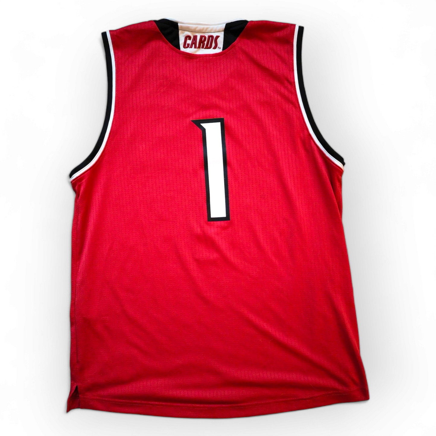 Adidas Louisville Cardinals NCAA Basketball Jersey, #1, Red, Size Medium