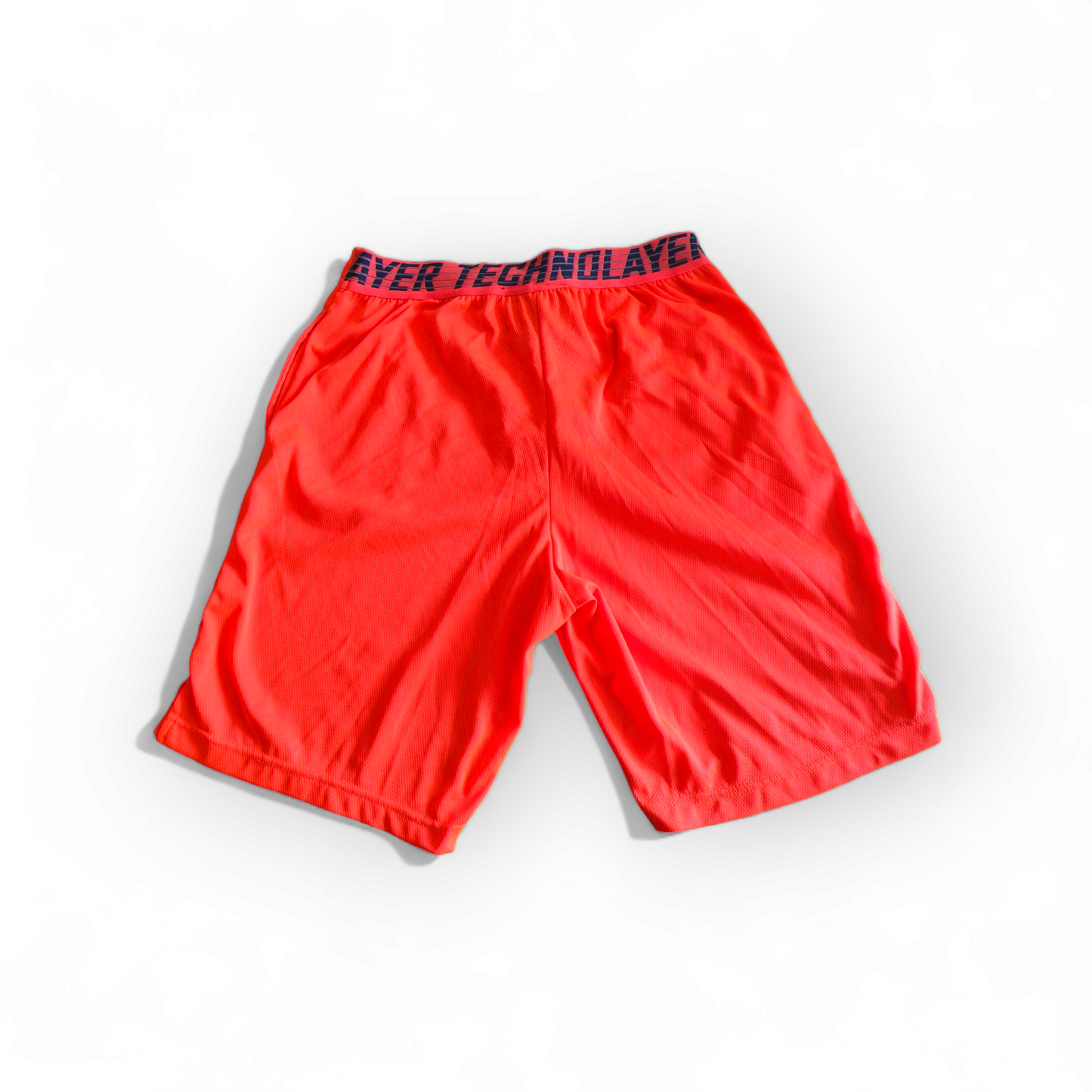 Workout Sports/Gym Training Shorts, Bright Orange, Size Small