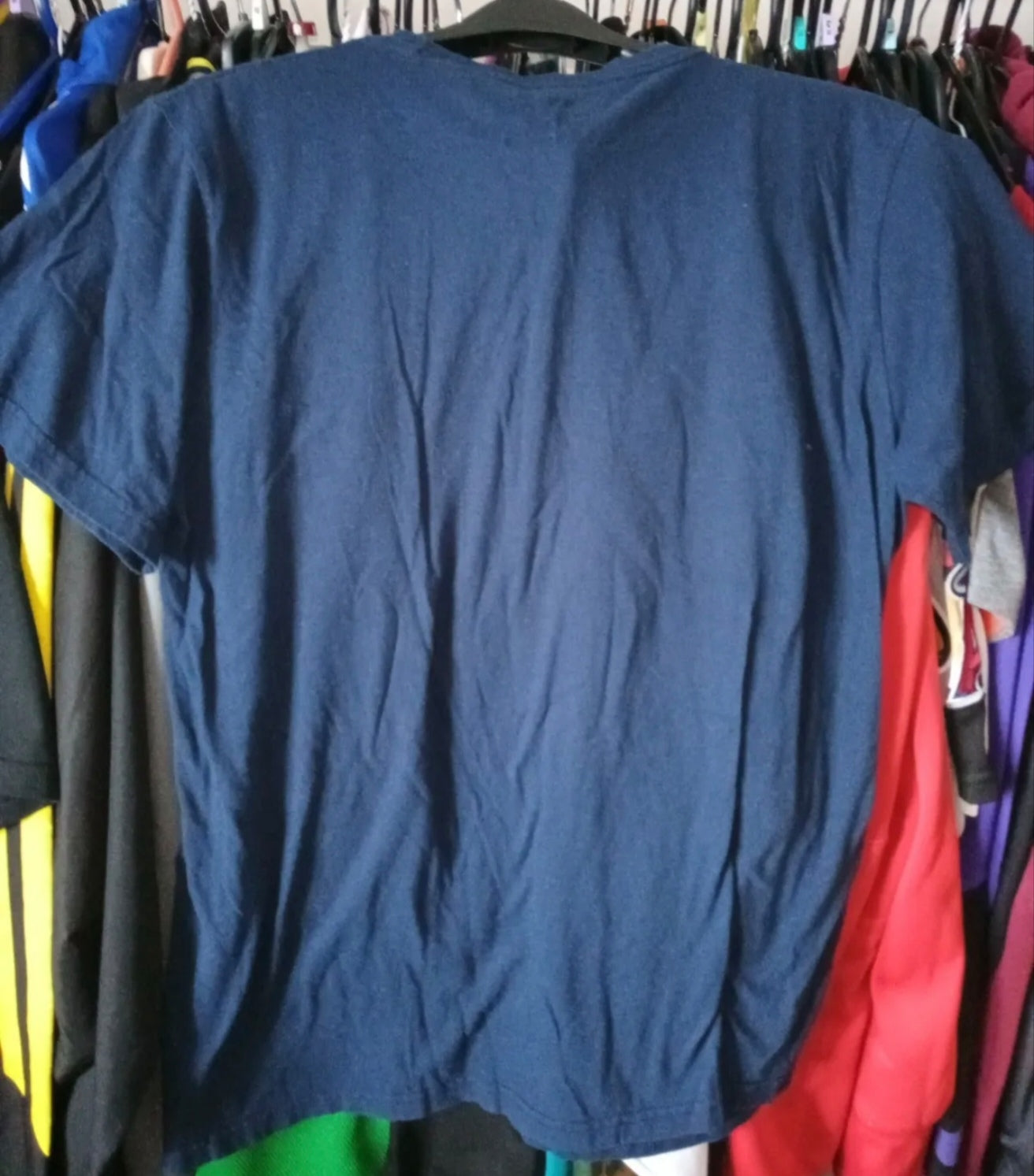 Adidas Philadelphia Union MLS T Shirt, Blue, Size Medium