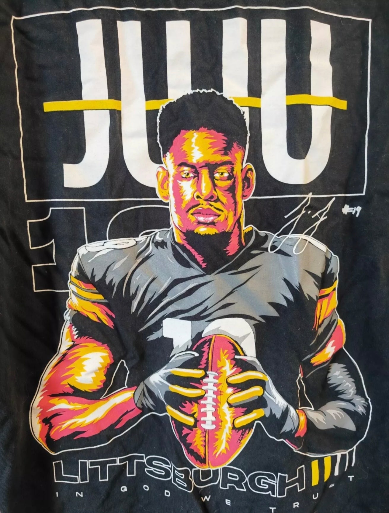JuJu Smith-Schuster NFL Long Sleeve T Shirt, Black, Size Large