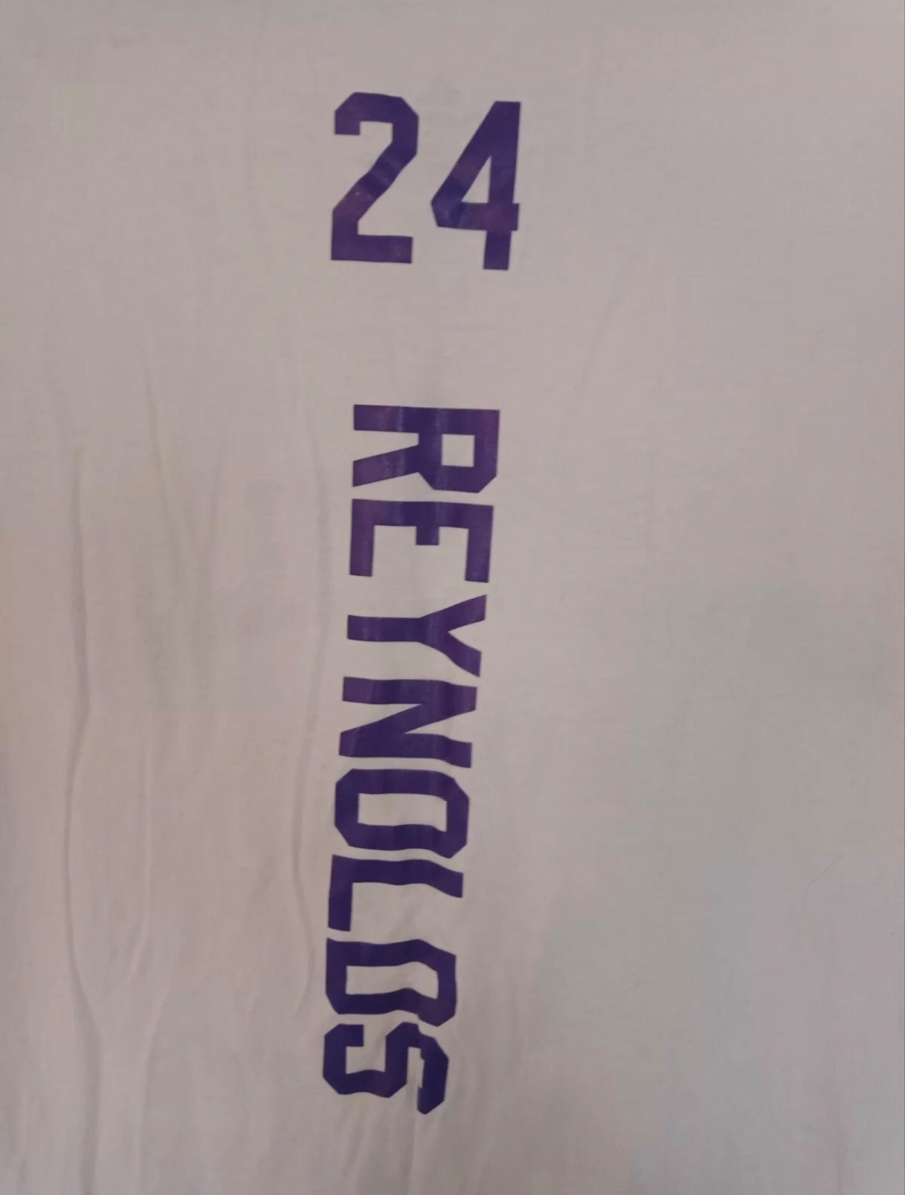 Adidas Lanesville High School Basketball player t shirt, #24 Reynolds, white, Large