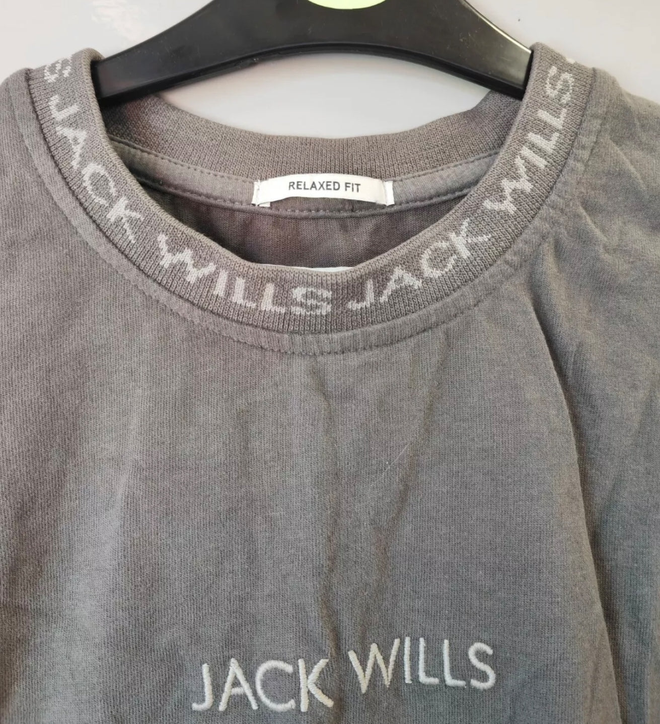 Men's Jack Wills Casual T Shirt, Grey, Size Medium