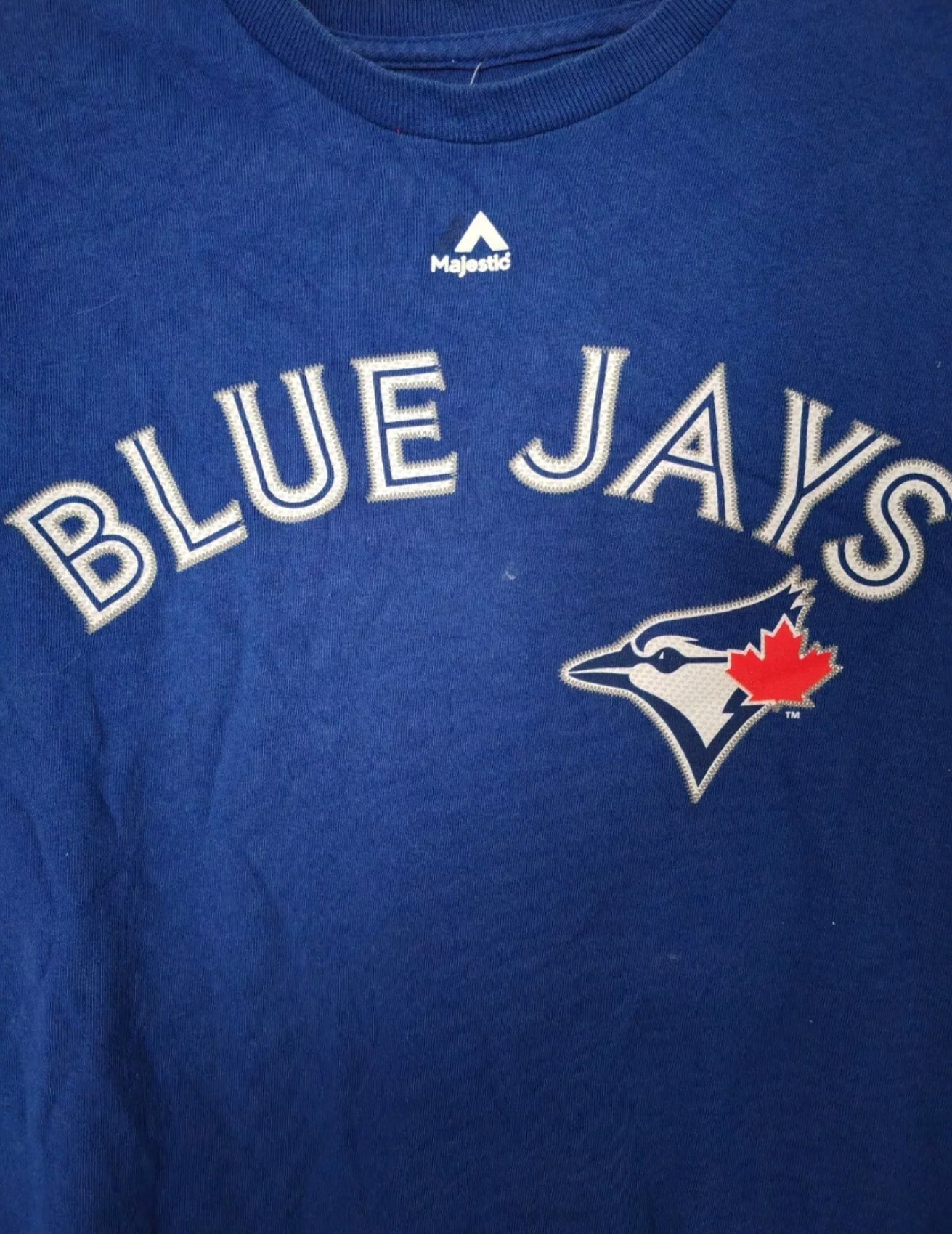 Majestic Toronto Blue Jays Player T Shirt, #2 Tulowitzki, Blue, Size Large