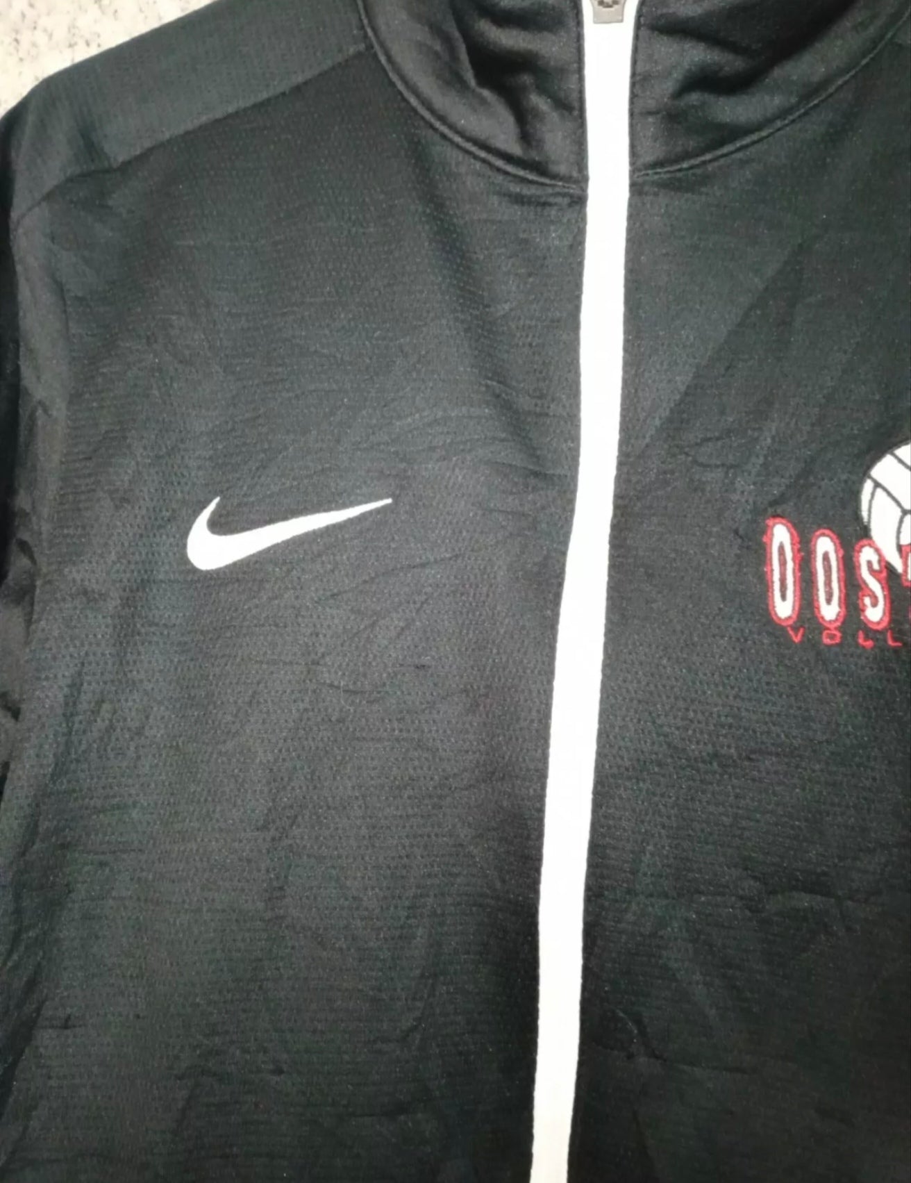 Men's Nike Dri-Fit Oostburg Volleyball full zip track top, black, Size Small