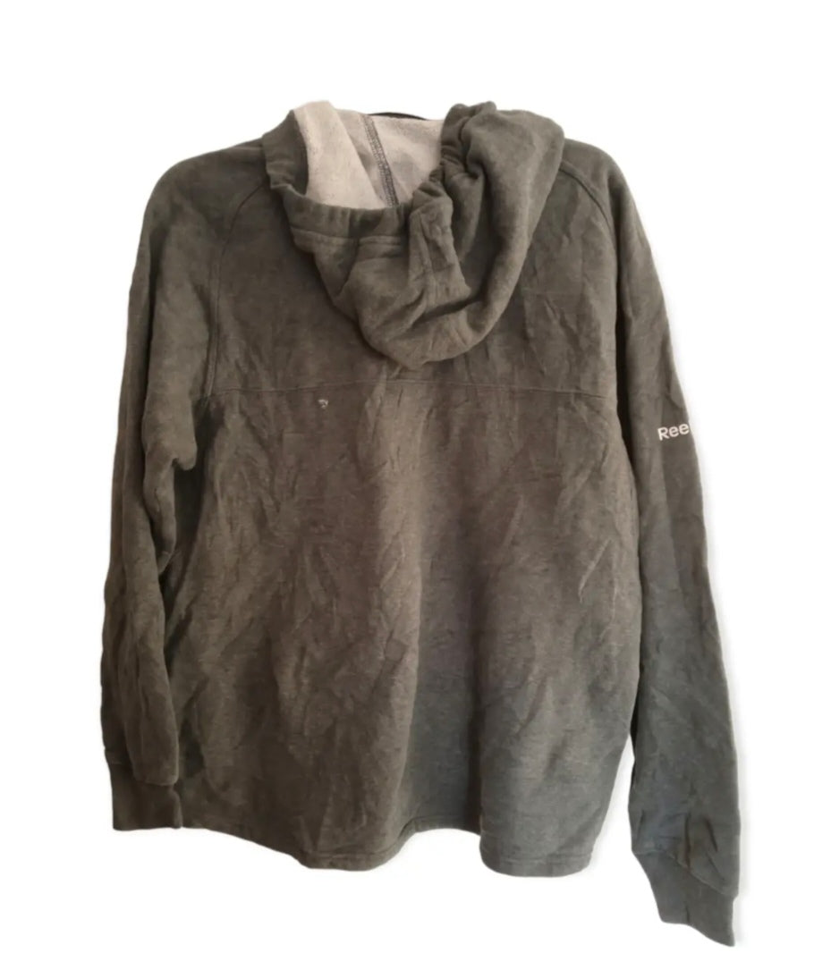 Reebok vintage New England Patriots sideline oversized hoodie, grey, size Small