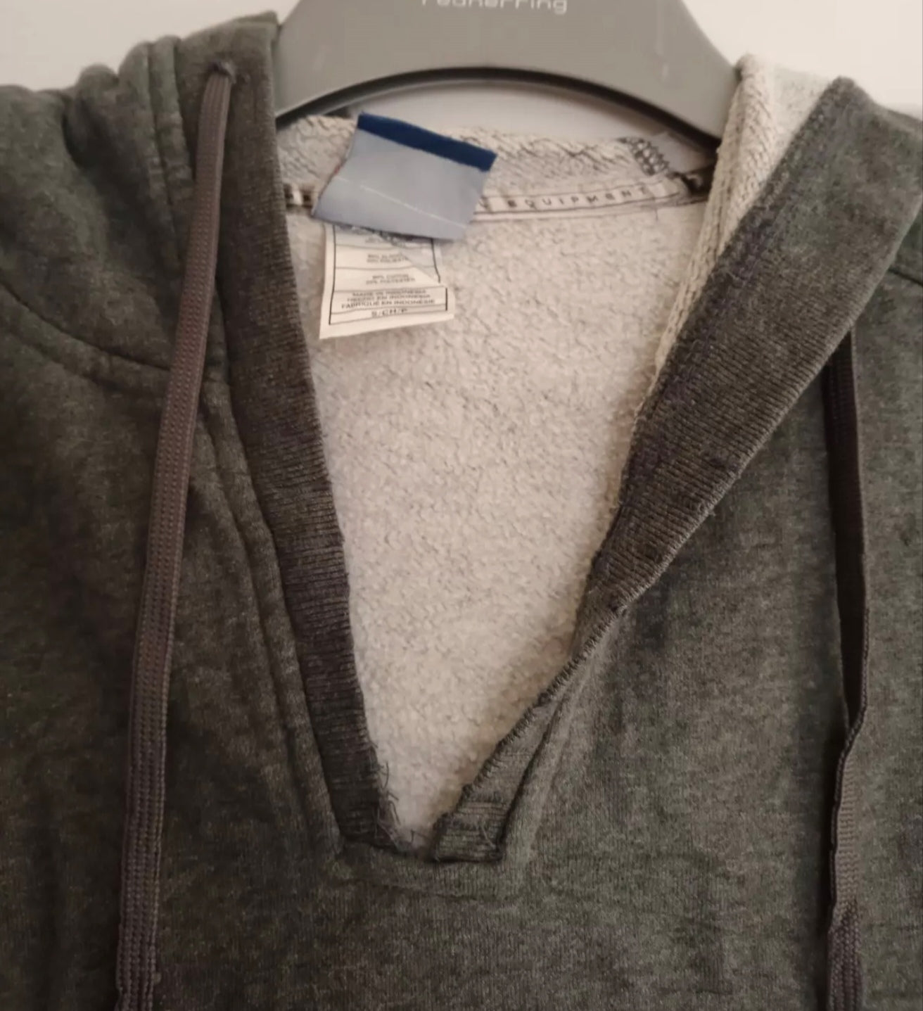 Reebok vintage New England Patriots sideline oversized hoodie, grey, size Small
