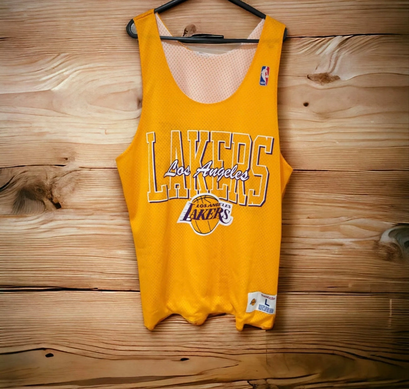 Mitchell And Ness Los Angeles Lakers Reversible Training Jersey, Size Large