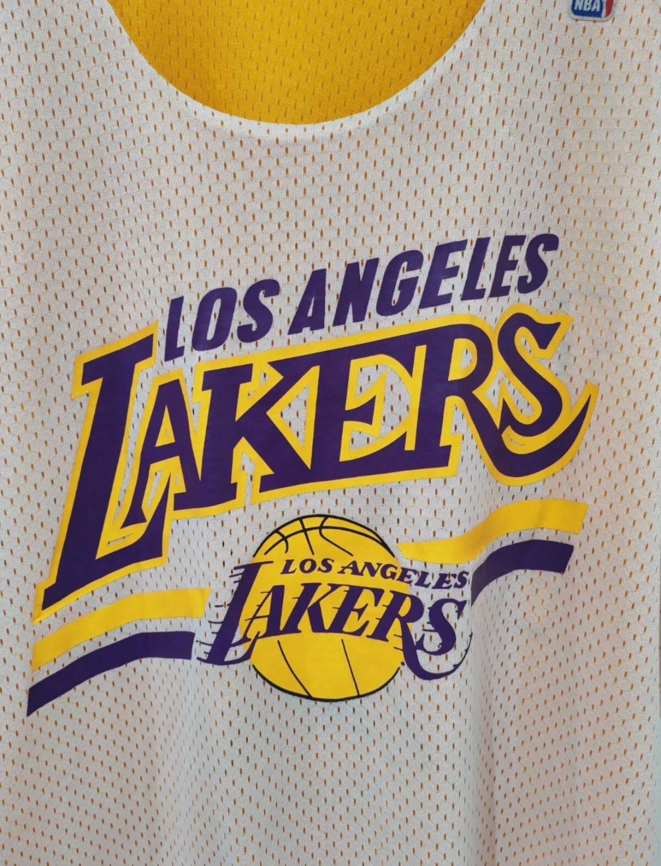 Mitchell And Ness Los Angeles Lakers Reversible Training Jersey, Size Large