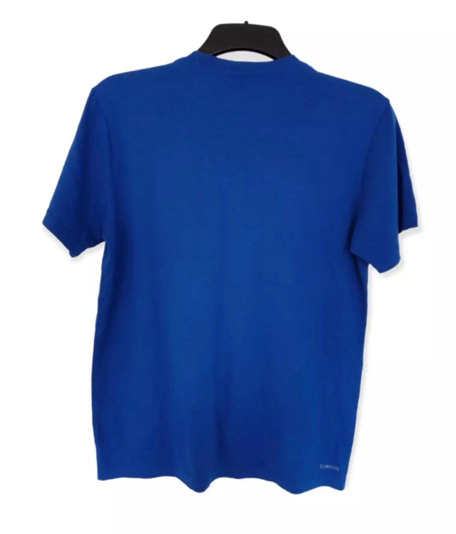 Adidas Bandera Bulldogs High School Track & Field t shirt, blue, size Medium