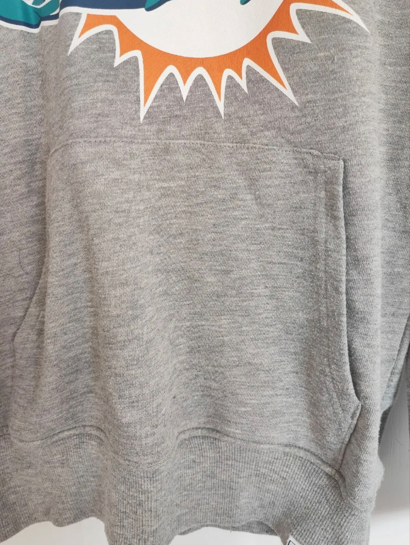 Youth Majestic Miami Dolphins NFL Pullover Hoodie, Grey, Size YL or Adult S