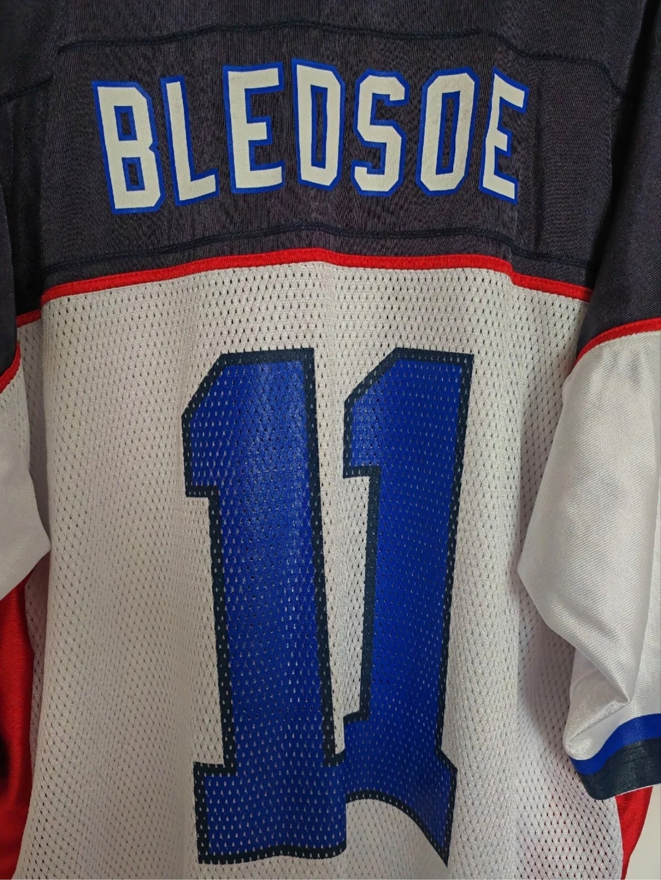 Reebok Buffalo Bills NFL Jersey, #11 Bledsoe, White, Size Large
