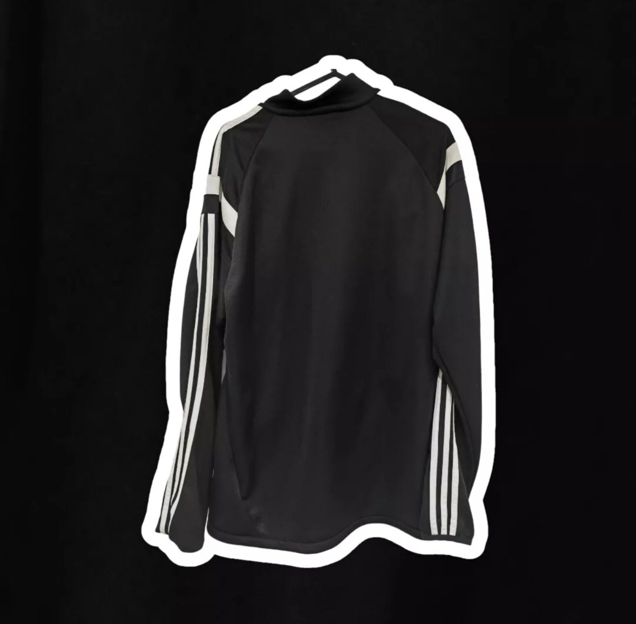 Adidas Swansea City AFC Full Zip Tracksuit Top, Black/White, Size Medium