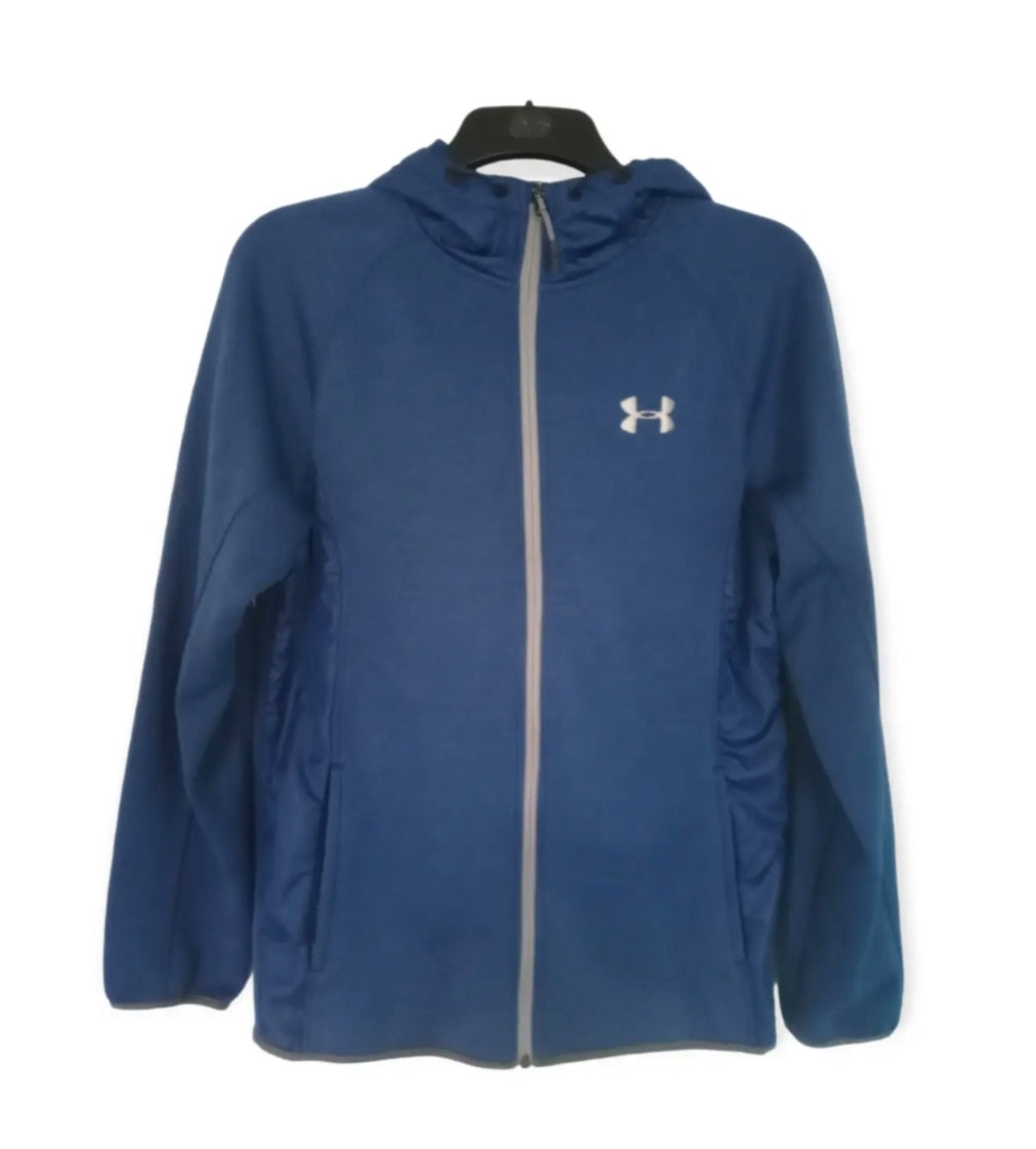 Under Armour thick, loose, jacket/hoodie, blue, size Small