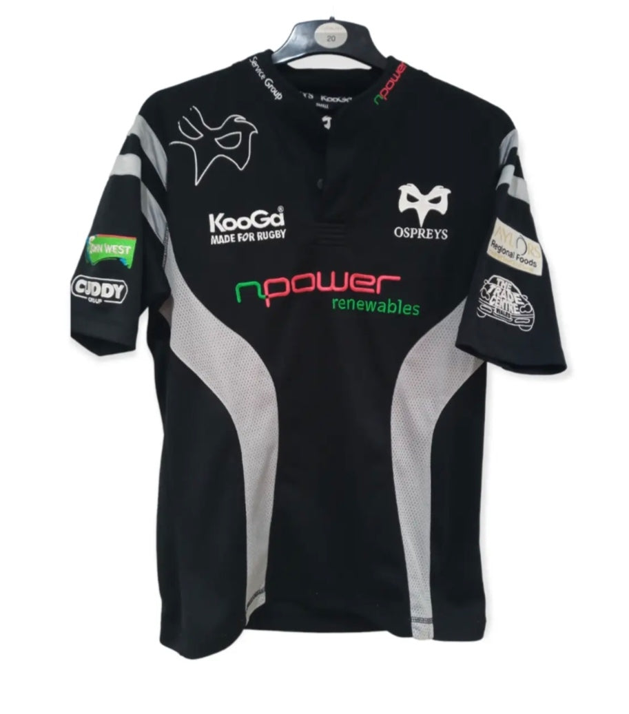 Kooga Ospreys rugby union jersey, black, size Small