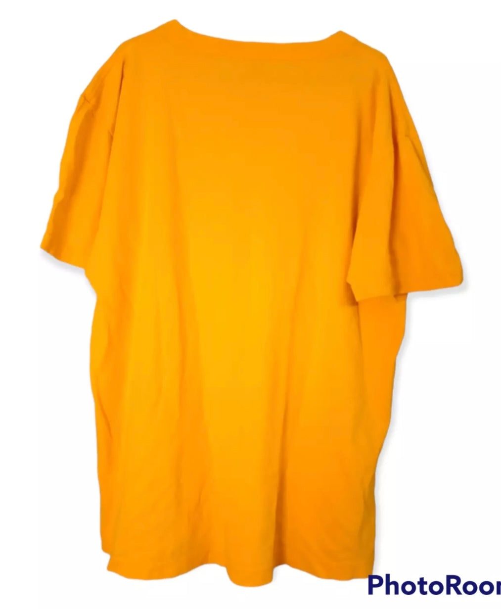 NHL St Louis Blues ice hockey t shirt, yellow, size Large