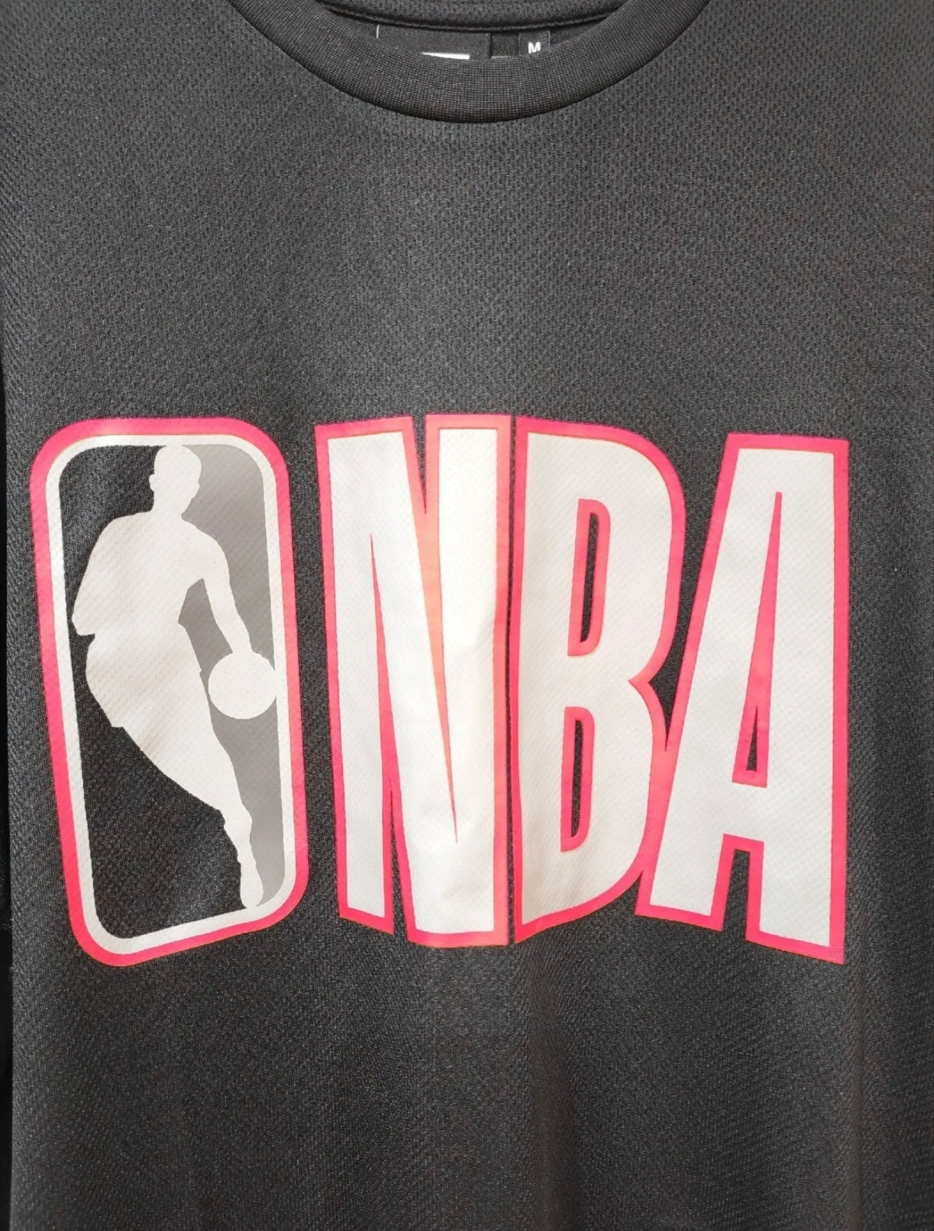 New Era NBA Big Logo T Shirt, Black, Size Medium