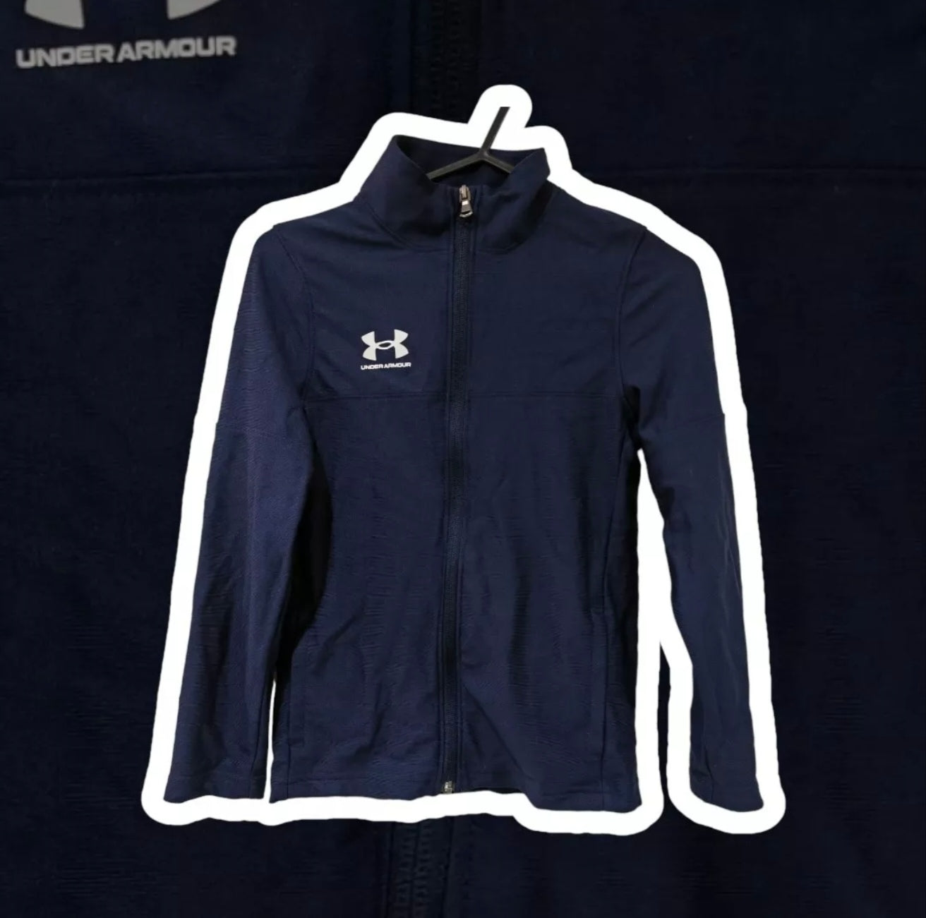 Youth Under Armour Full Zip Track Top, Navy Blue, Size YS