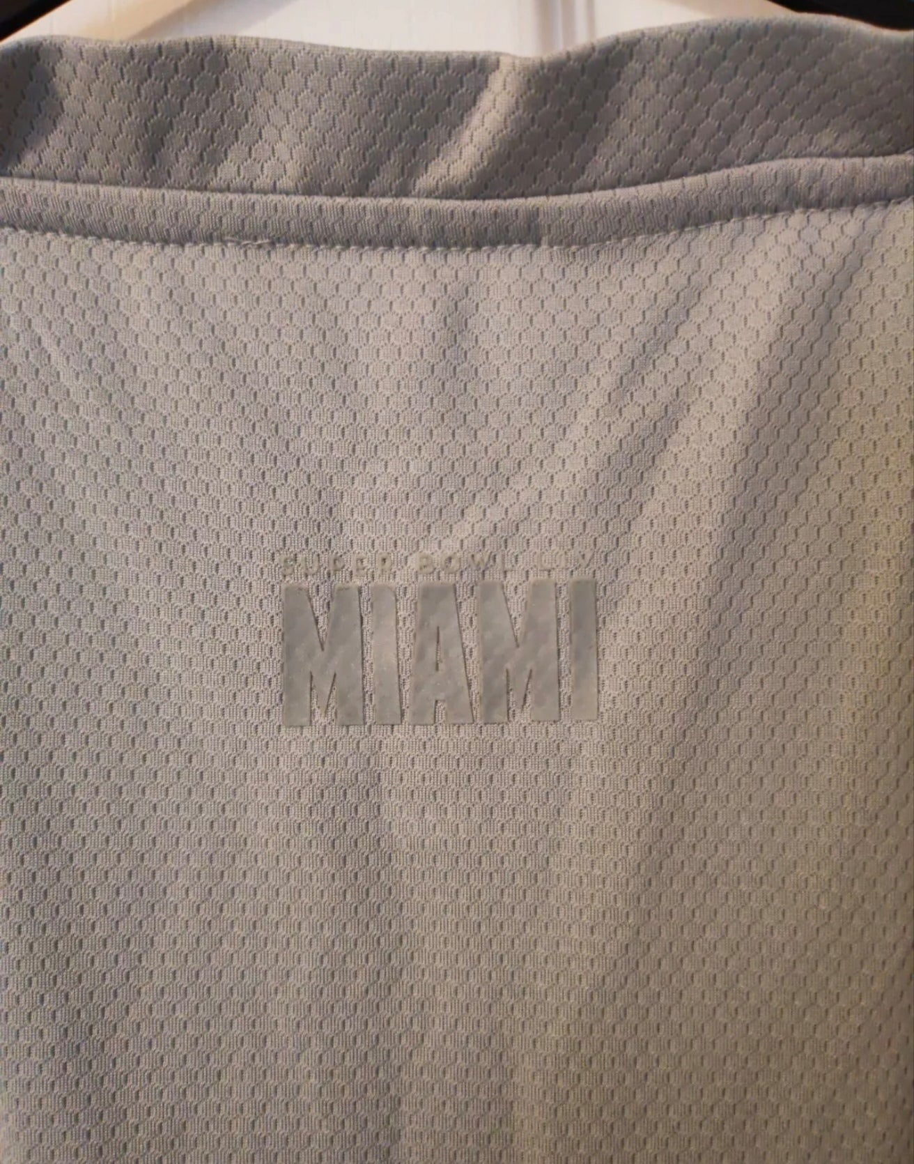 NFL Super Bowl LIV Miami Polo Shirt, Grey, Size Large