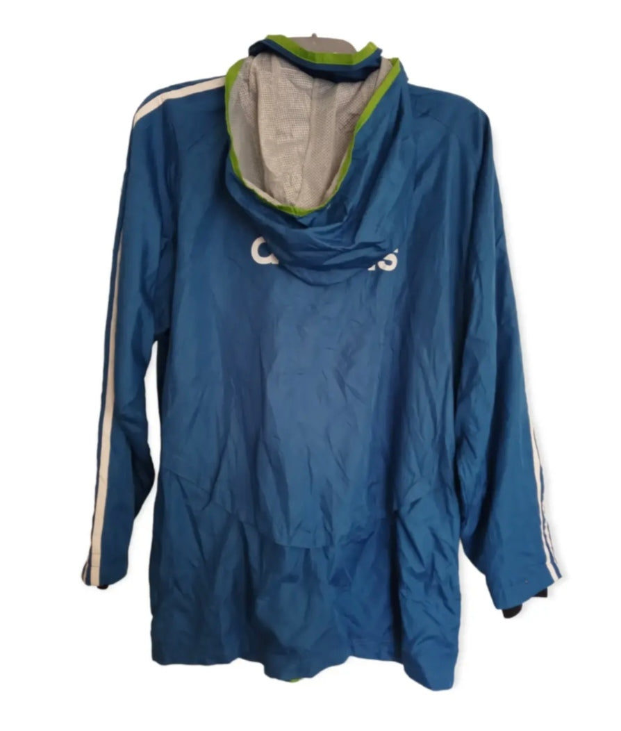 Adidas Seattle Sounders FC full zip, hooded training jacket, blue, size XL