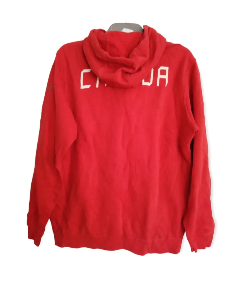 Nike Team Canada Ice Hockey pull over hoodie, red, size Medium