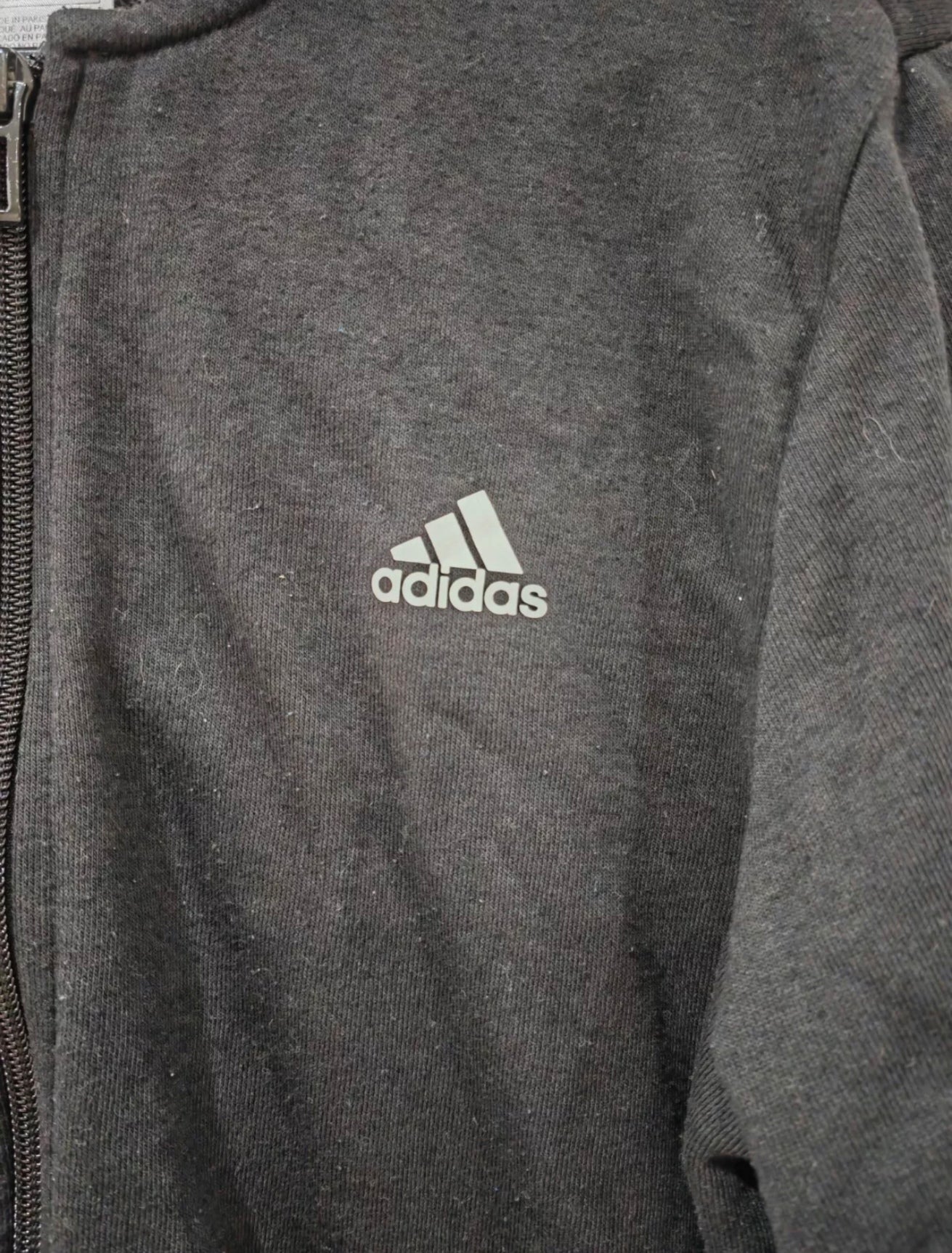 Youth Adidas Full Zip Hoodie, Black, Size 13-14 Years