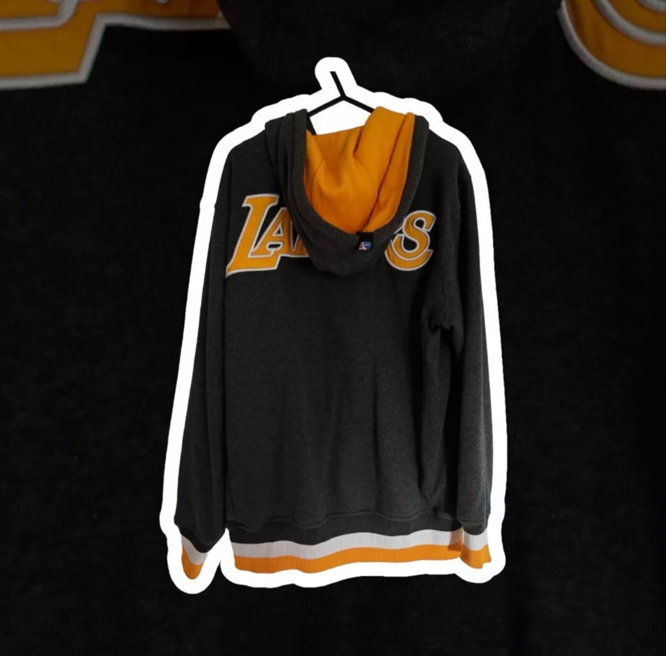 NBA UNK Los Angeles Lakers Full Zip Hoodie, Grey, Size Small