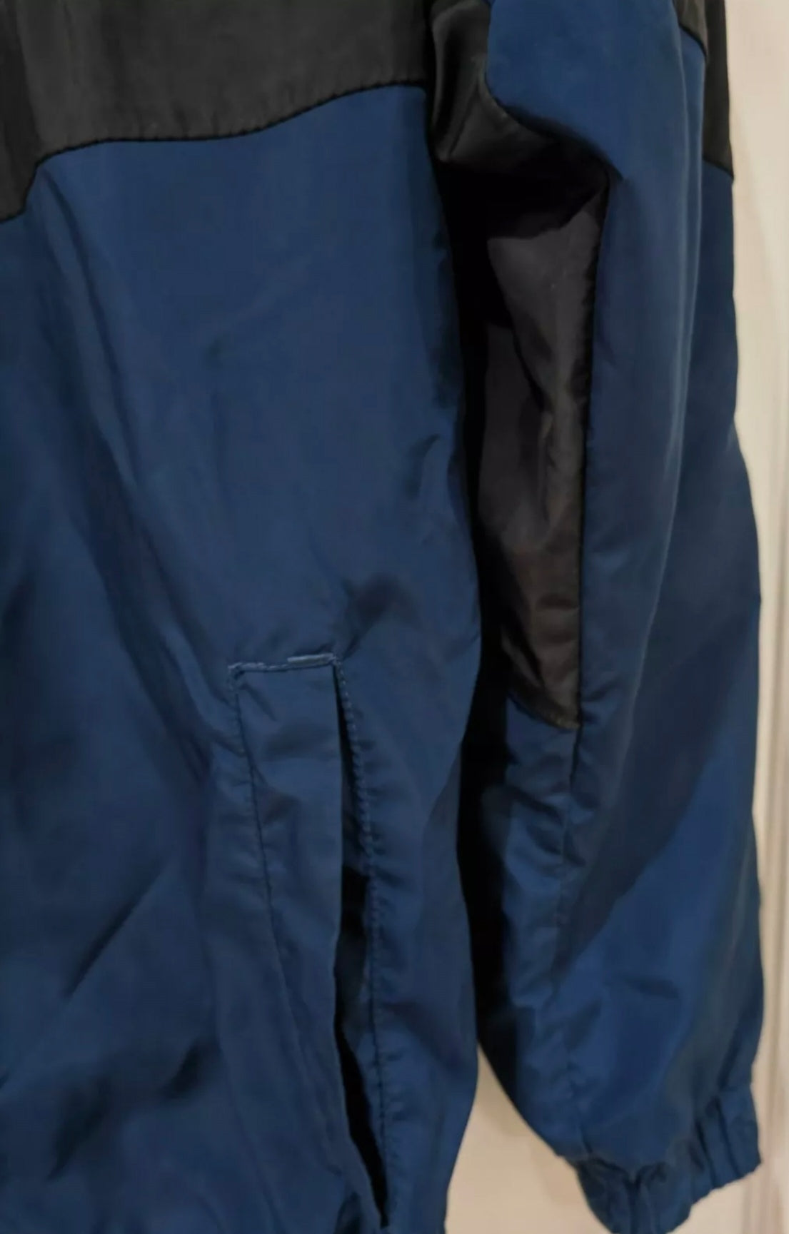 Youth Adidas Climaproof Full Zip Tracksuit Jacket, Black/Blue, Size 9-10 Years