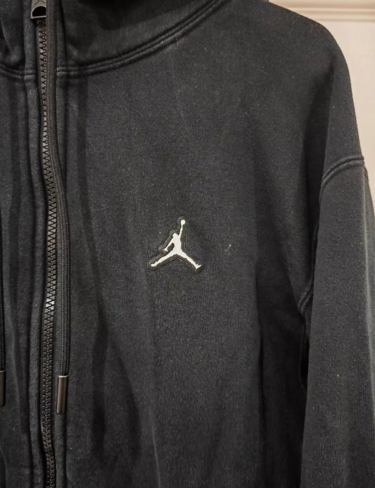 Jordan Brand Full Zip Hoodie, Black, Size Small