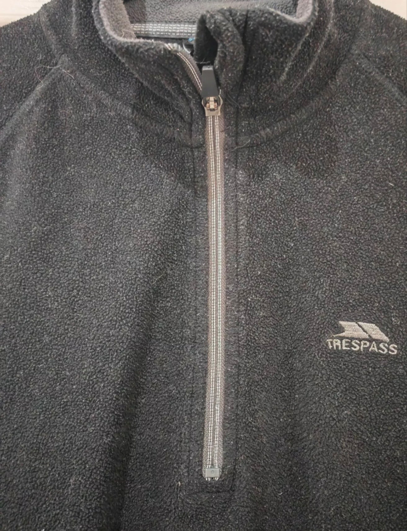 Trespass Long Sleeve 1/4 Zip Jumper, Black, Size Small