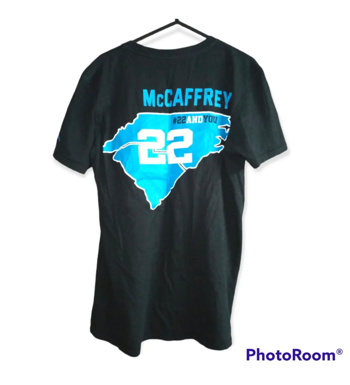 Flag & Anthem Christian McCaffrey NFL t shirt, black, size Small
