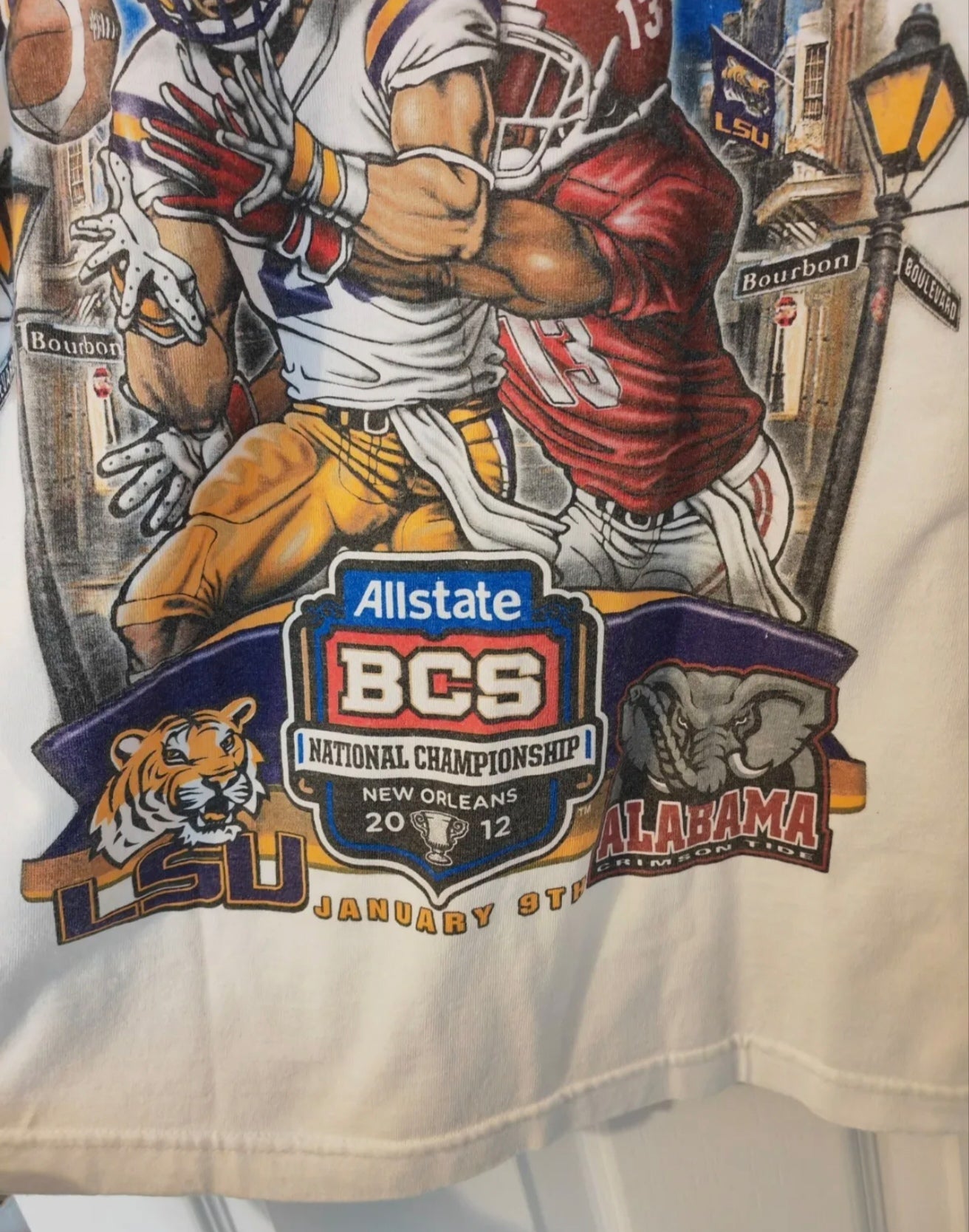 Youth 2012 NCAA National Championship Alabama V LSU Long Sleeve T Shirt, Size YM