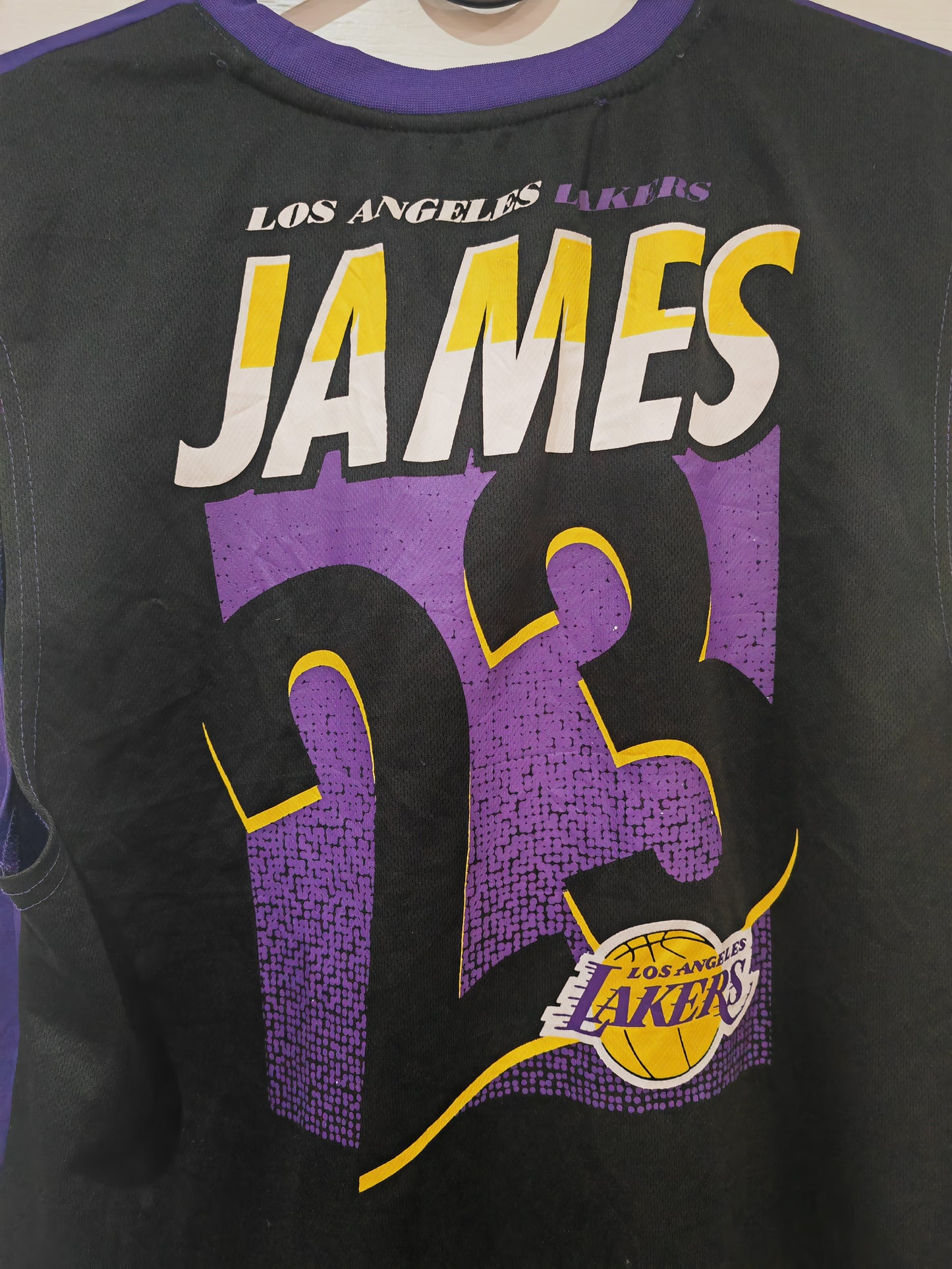 NBA Los Angeles Lakers NBA Vest, #23 James, Purple/Black, Size Medium