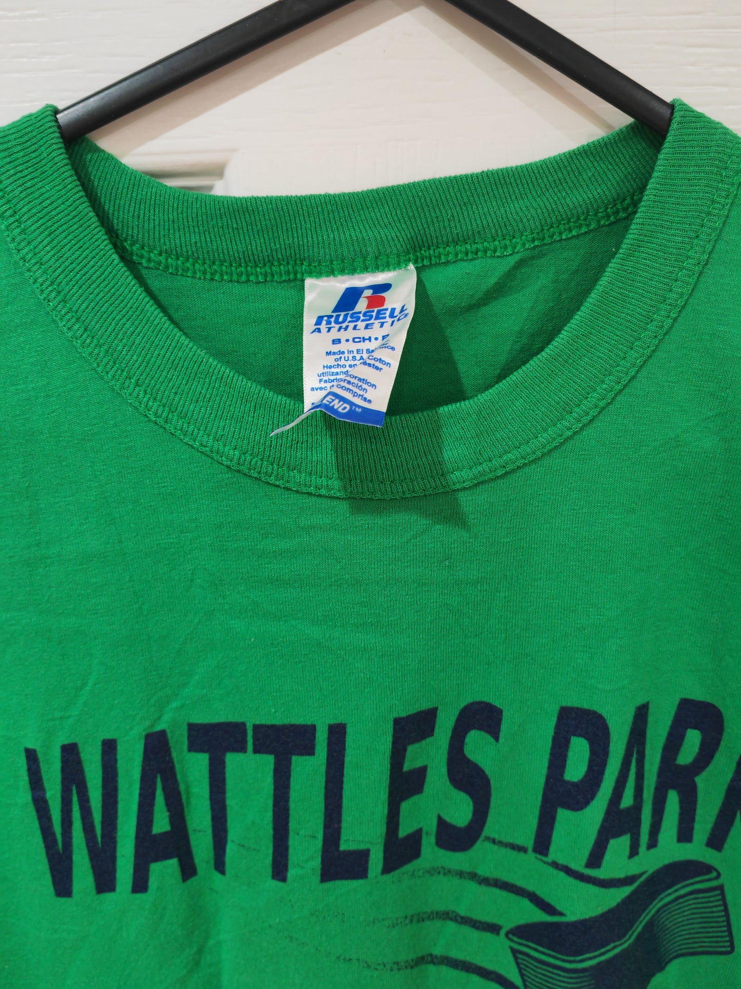 Russell Athletic Wattles Park Floor Hockey T Shirt, Green, Size Small
