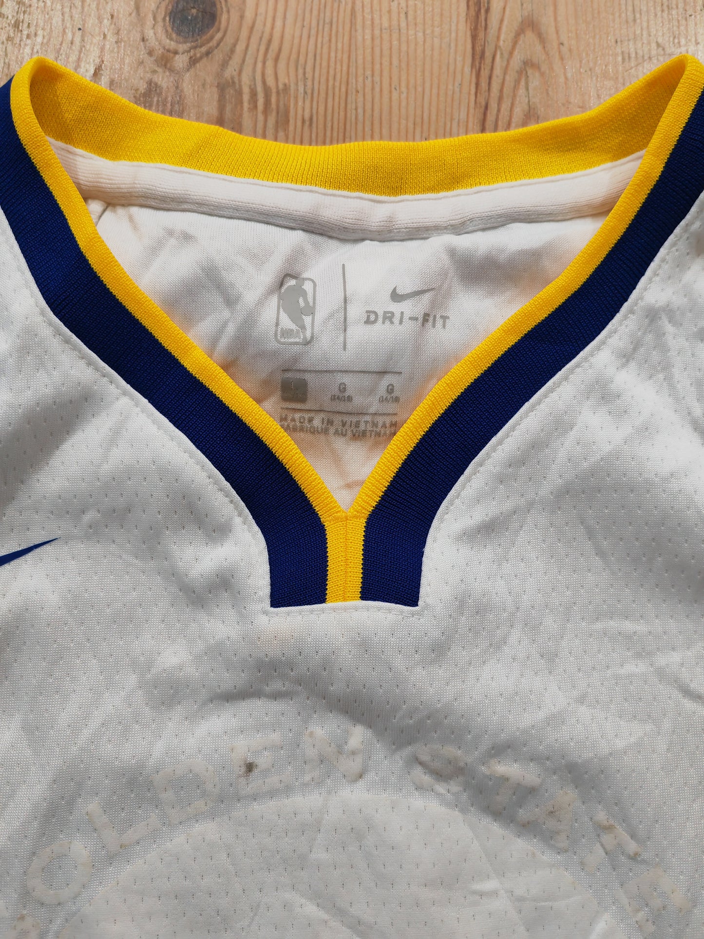 Youth Nike Golden State Warriors Blank NBA Jersey, Print Removed, White, Size YL