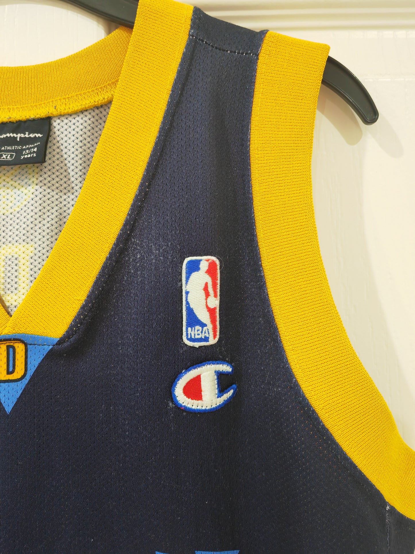 Youth Champion Denver Nuggets NBA Jersey, #3 Iverson, Navy Blue, Size Youth XL