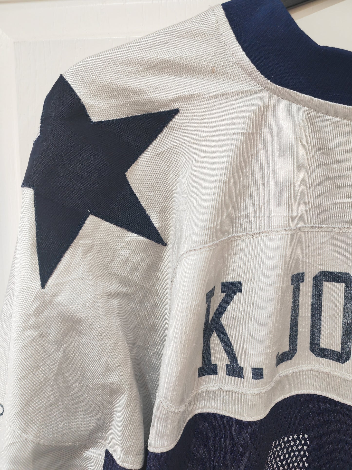 Reebok Throwback Dallas Cowboys NFL Jersey, #19 K. Johnson, Navy Blue, Size XXL