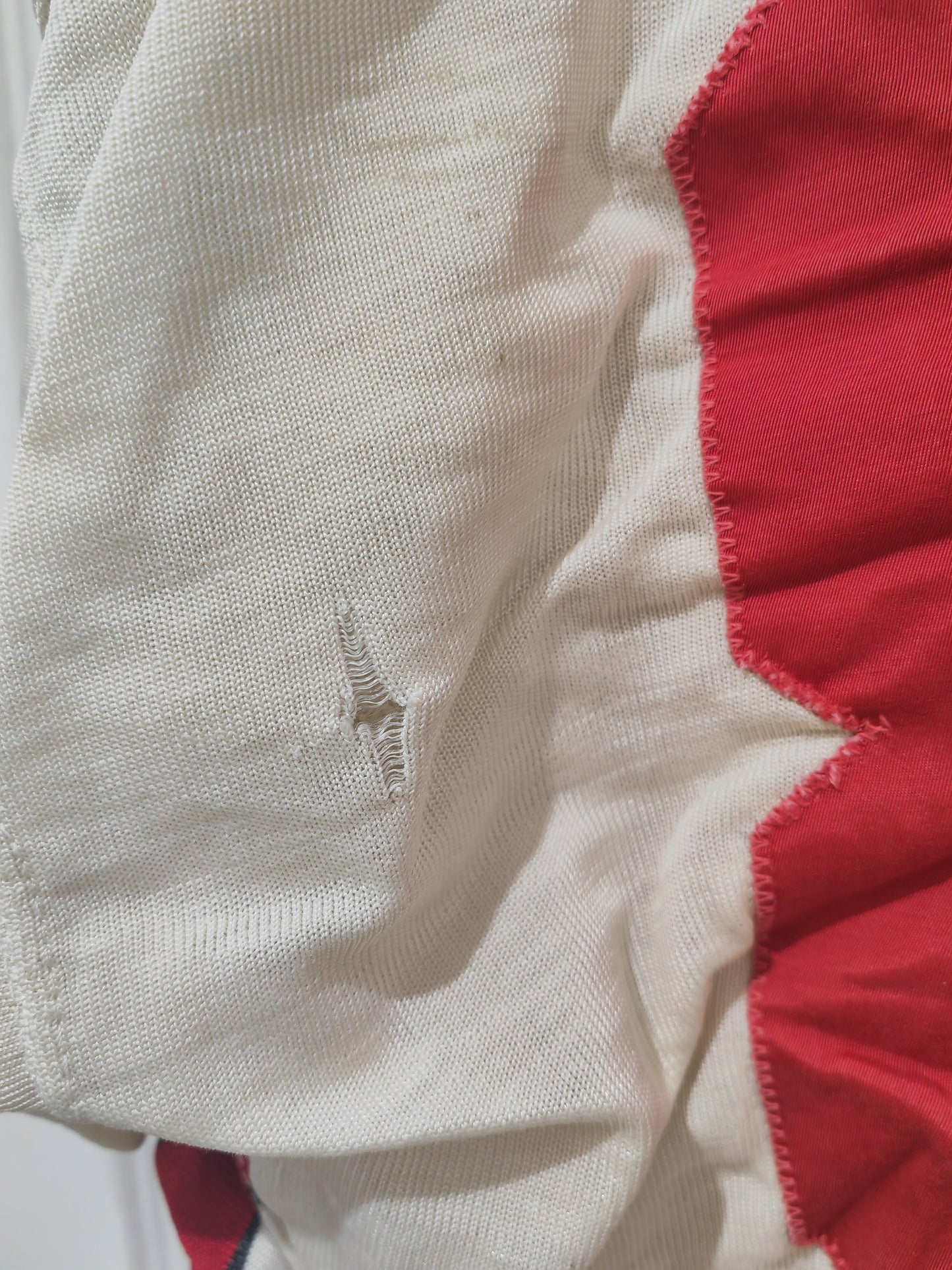 Tom Harmer Athletic Equipment 60s American Football Jersey #80, Off White, Size Large