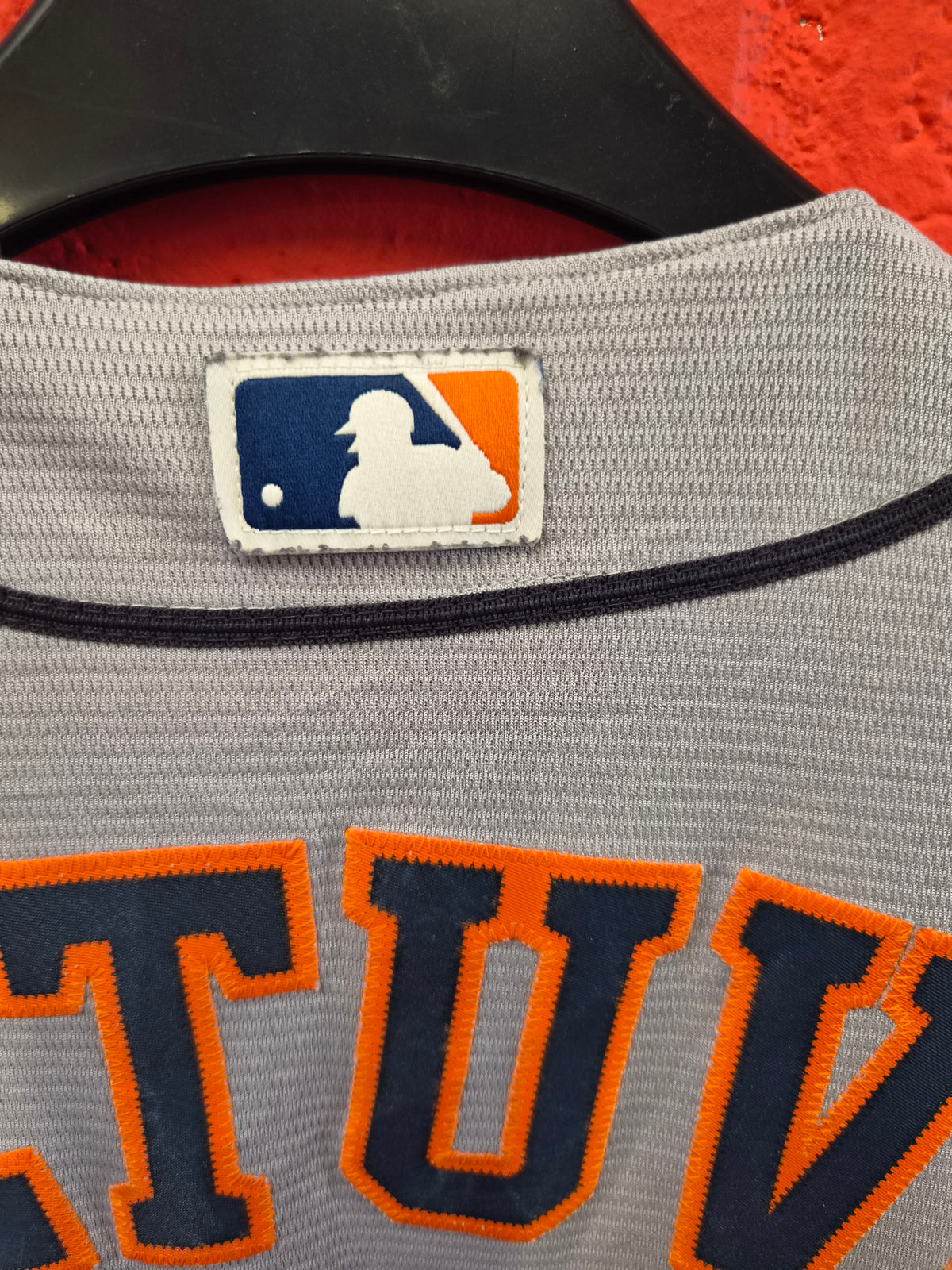 Majestic Houston Astros MLB Baseball Jersey, #27 Altuve, Grey, Size Medium