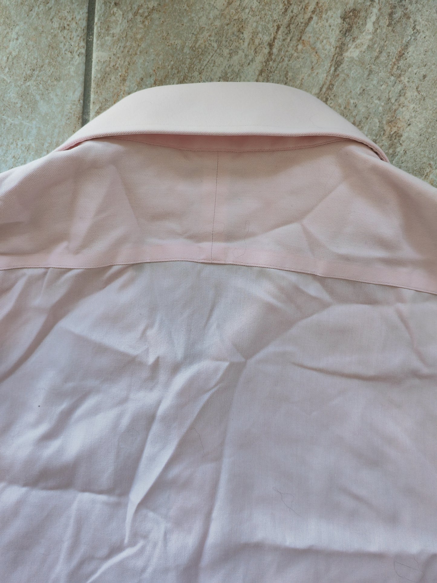 T.M Lewin Slim Fit Long Sleeve Button Up Formal Shirt, Pink, Size 16.5 Collar