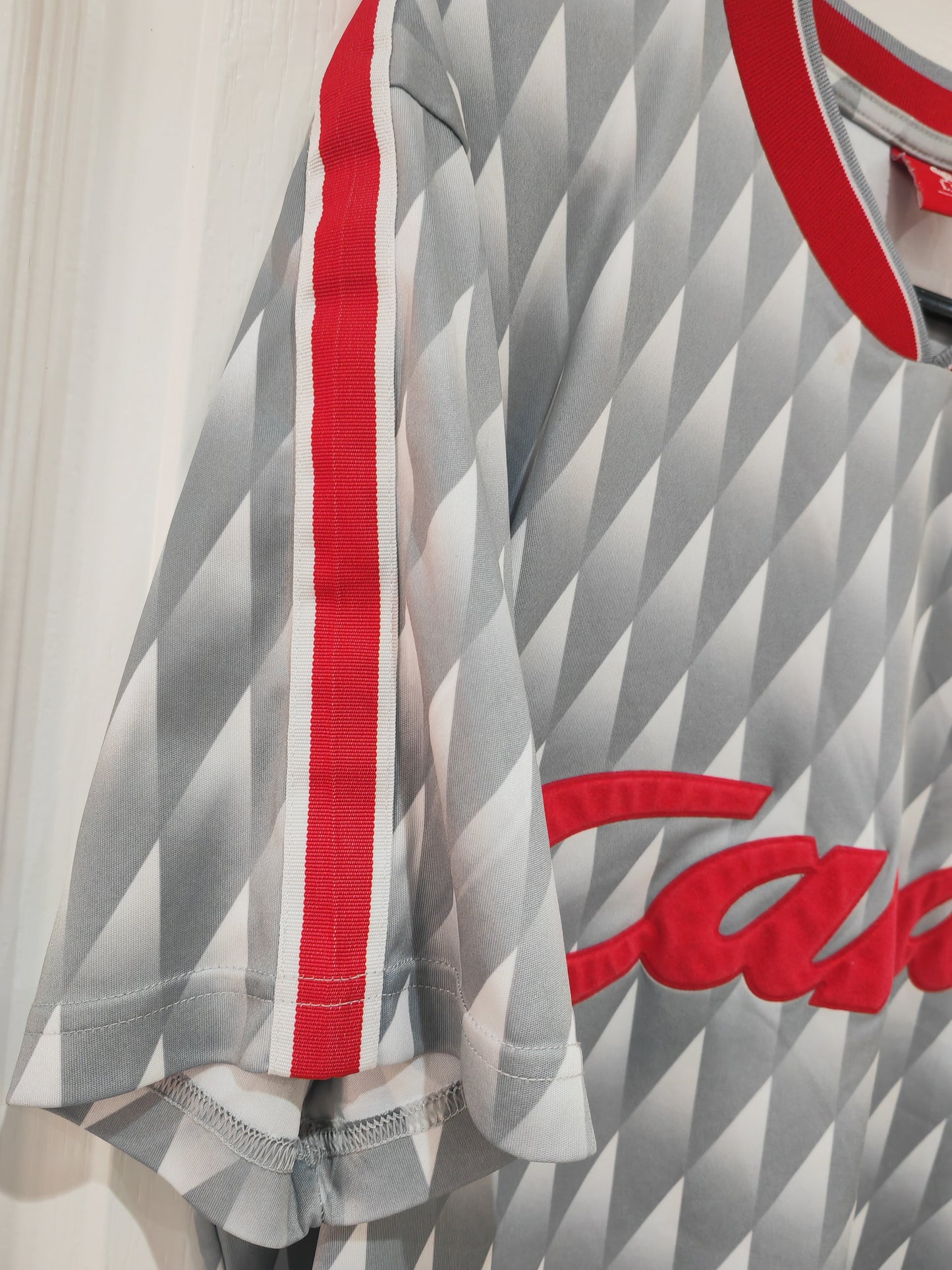 L.F.C Liverpool Short Sleeve Official Remake Away Shirt, Grey, Size Large