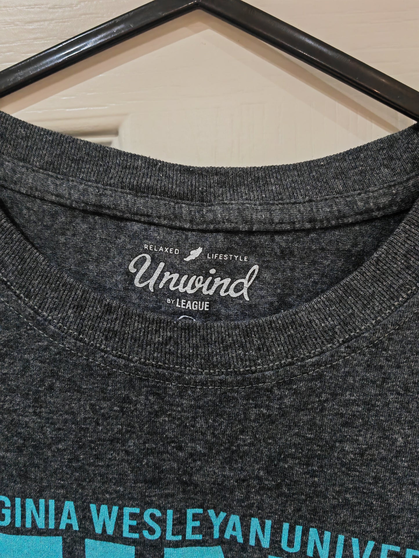 Unwind Virginia Wesleyan Marlins NCAA T Shirt, Grey, Size Medium
