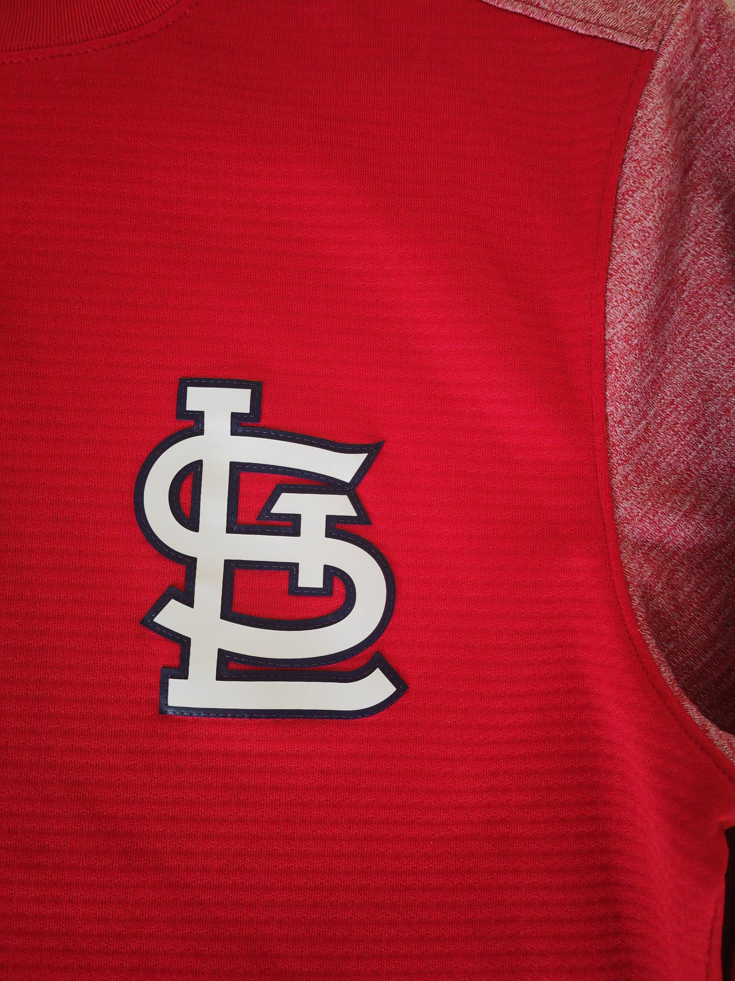Majestic Therma Base St Louis Cardinals MLB Sweatshirt, Red, Size Small
