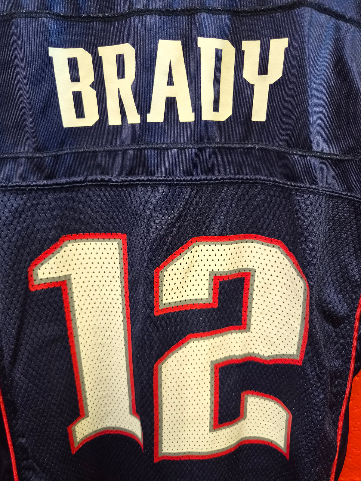 Youth Reebok New England Patriots NFL Jersey, #12 Brady, Navy, Size YL