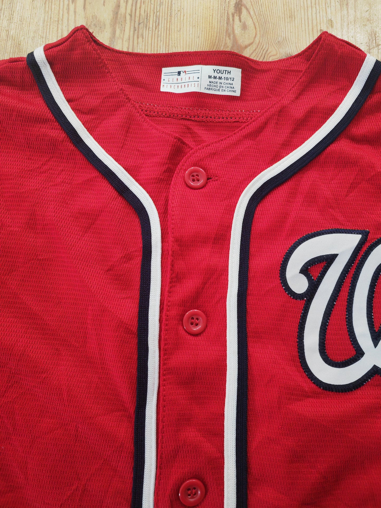 Youth Majestic Washington Nationals MLB Baseball Jersey, #31 Scherzer, Size YM