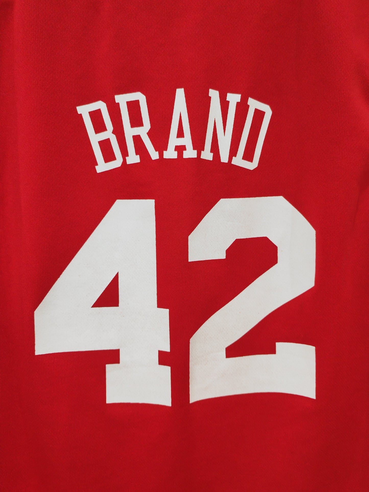 Youth Adidas Philadelphia 76ers NBA Jersey, #42 Brand, Red, Size Youth Large