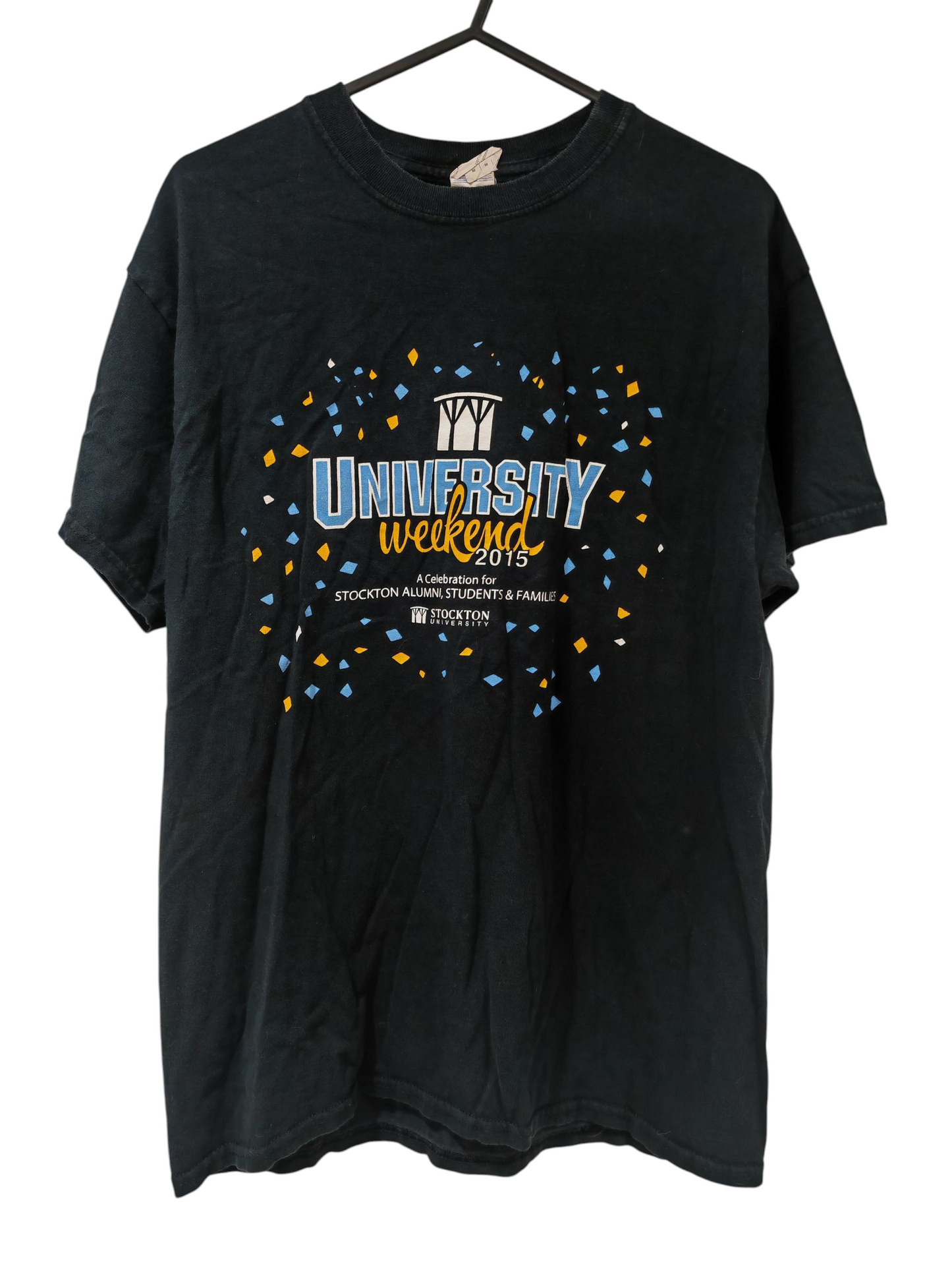 Gildan Stockton University Weekend 2015 Short Sleeve T Shirt, Black, Size Medium